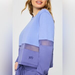 Yitty Cozy Fleece Mesh-Paneled Sweatshirt - Size XL